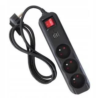 3 zásuvky + 2x USB nabíjací port